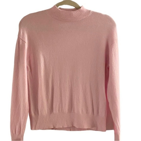Everlane Pink Mock Neck Cashmere Sweater Size XS - Picture 2 of 8
